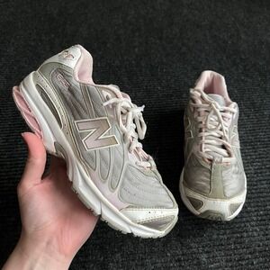 New Balance 645 Running Shoes Kids 3.5 Grey White Pink‎ KJ645SPG Y2K Sneakers